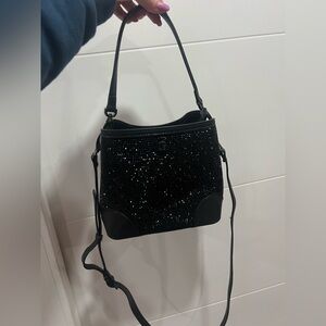 Mario Valentino Black Sparkle Crossbody Bag